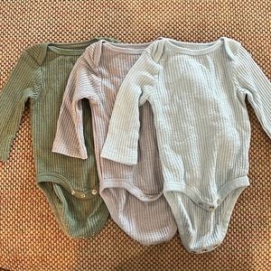 0-3 months boys thermal onesies, worn only a hand full of times